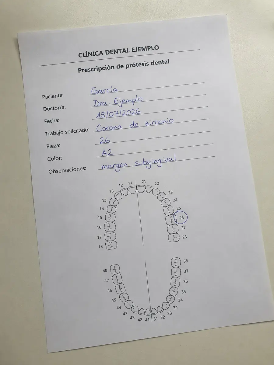 Hoja de prescripción adjunta